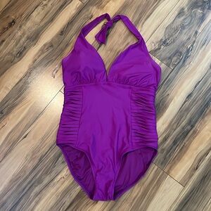 Calvin Klein One Piece Halter Swimsuit Size 14